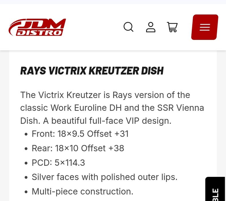 Jantes Rays Vitrix Kreutzer 18"