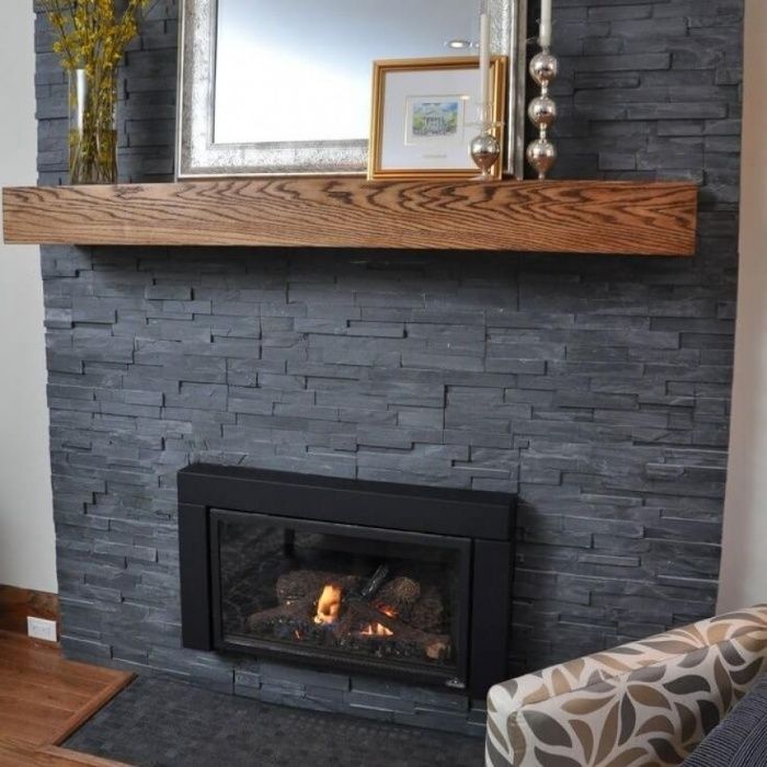 Panel ścienny Łupek Black 10x36"Z" Kamień elewacyjny Cokół Ściana