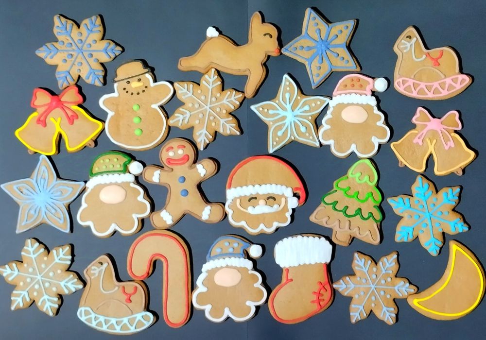 Pierniczki świąteczne piernik lukier prezent Choinka Ciastek Gwiazdka