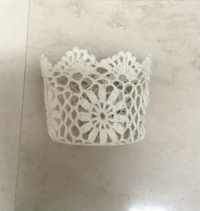 6 recipientes de crochet endurecido