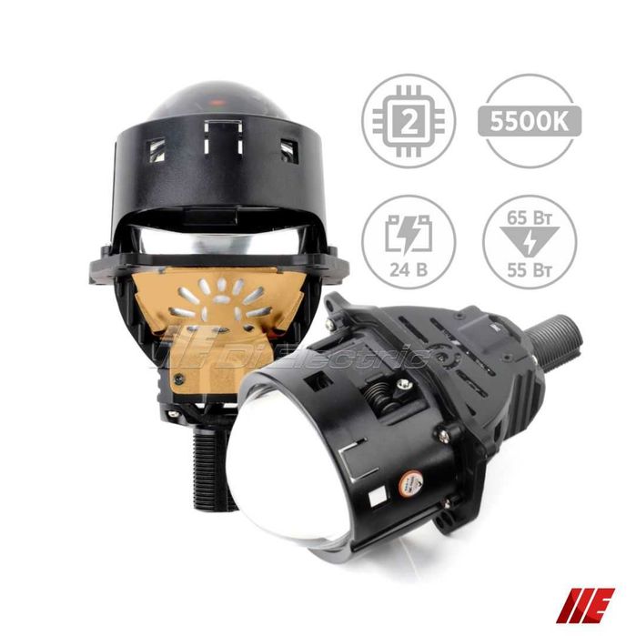 Bi-LED лінзи AMS A3 MAX Truck 3.0″ 5500K для Renault T-series [24V]