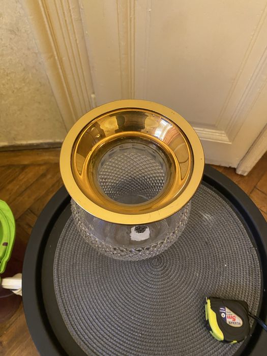 Ваза Moser, кришталь, позолота 24К, діамантова обробка