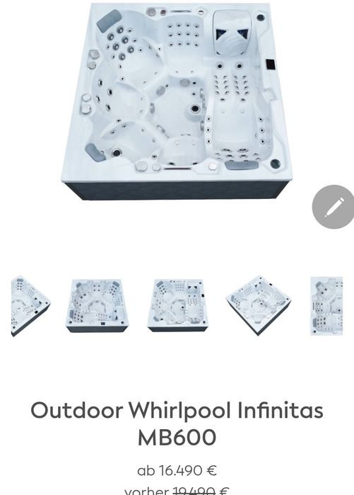 Jacuzzi ogrodowe Made in Germany Infinitas MB 600 normalna cena 82000