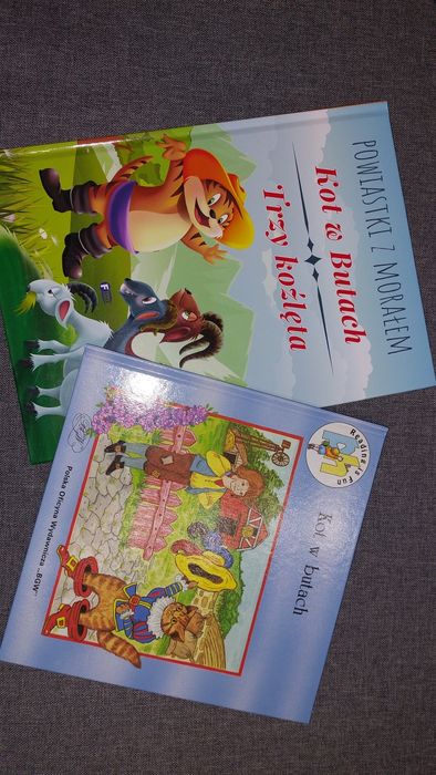 Zestaw 2 książki Kot w butach po polsku i angielsku