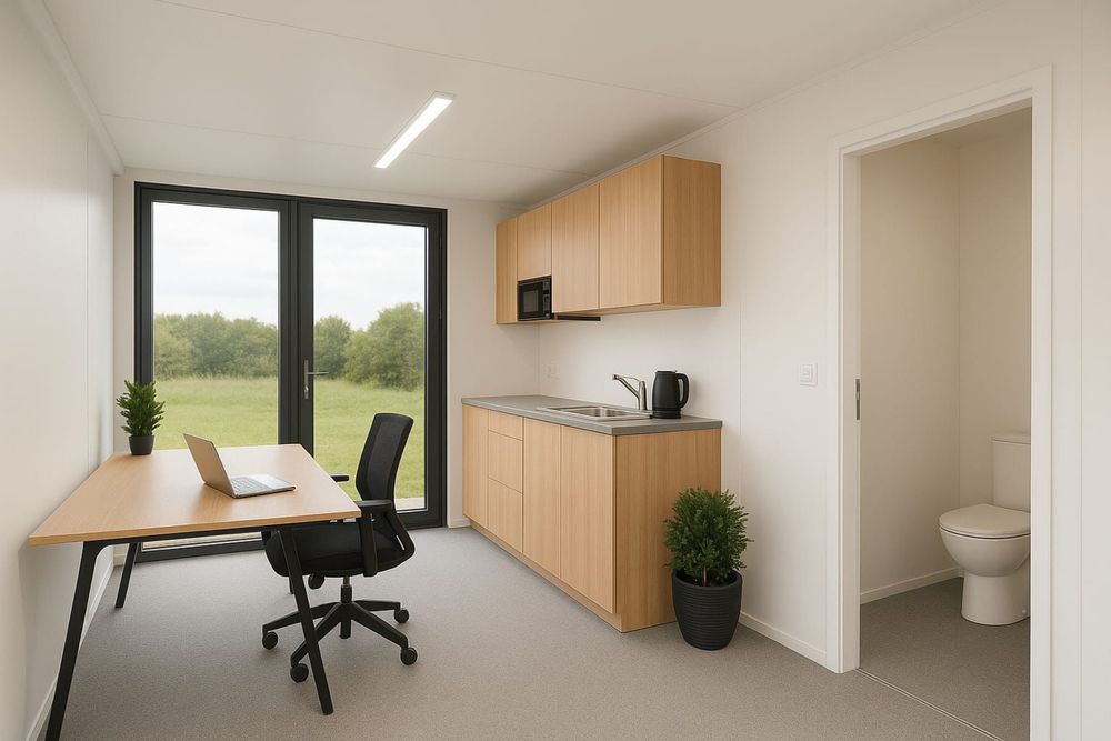 Kontener pawilon 5x2,5 5x3 6x3 7x3 biurowy handlowy usługowy TRANSPORT