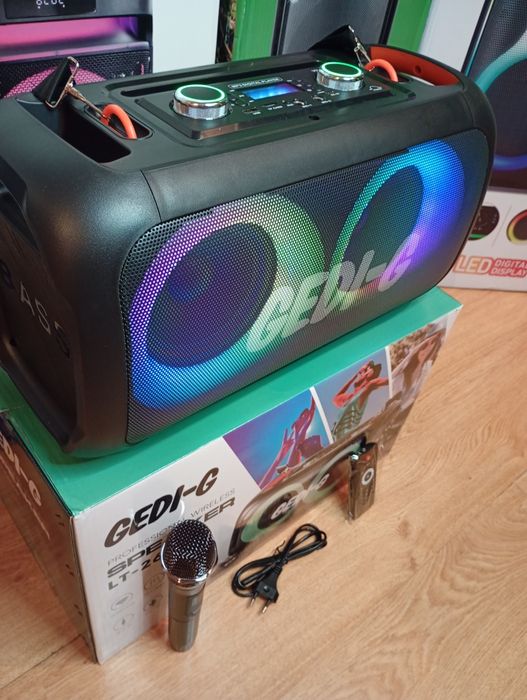 Блютуз караоке акустика Temeisheng-02(SD,USB, FM) ПультДУ,микрофон