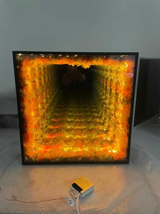 Caixa LED Espelho Infinito 3D – Decoração Premium Personalizada