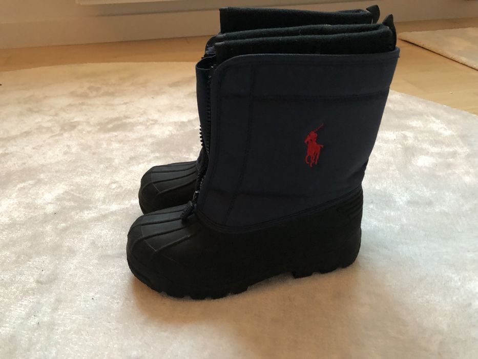 Polo ralph lauren kozaki granatowe śniegowce ciepłe wygodne 34 zimowe