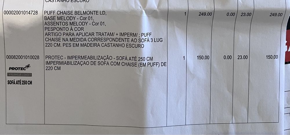 Puff com espuma HR e impermeabilização
