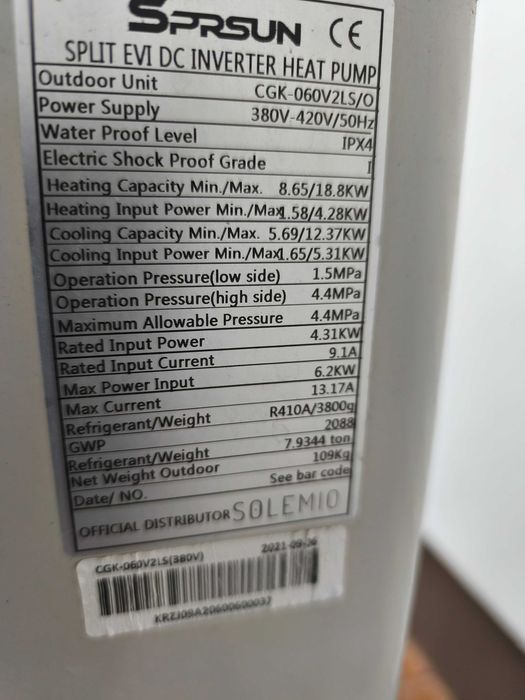 Solemio sprsun pompa ciepła uszkodzona