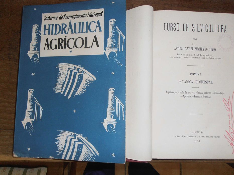 2 livros agricultura e silvicultura, 1886,ant. xavier pereira coutinho