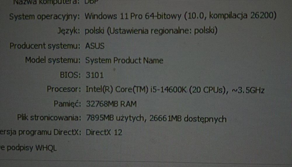 Komputer gamingowy i5 14600k/Zotac RTX 3090 + akcesoria