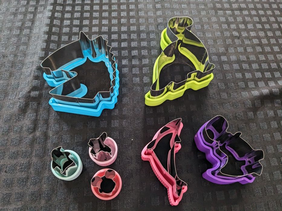 7 cortadores de bolachas, panquecas, etc