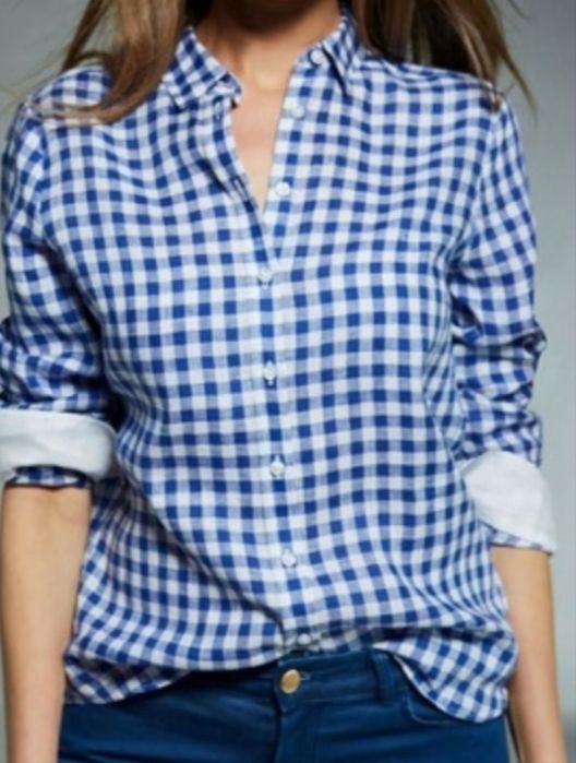 Koszula Lambert w biało-niebieską kratę, r. 34