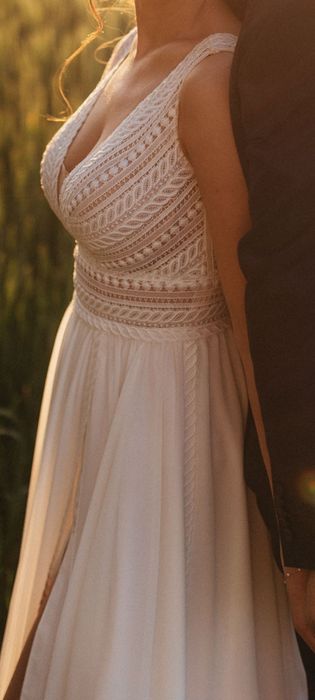 Suknia ślubna muślinowa