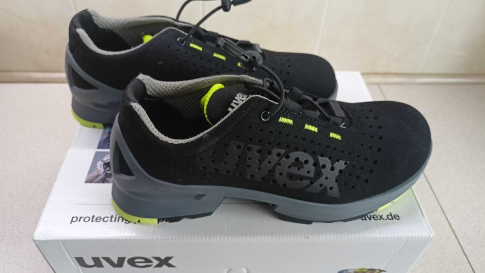 Nowe buty robocze UVEX 1 S1 – Profesjonalne buty BHP oddychające – Rozmiar 42