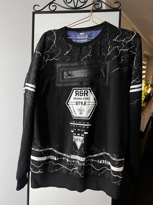 Bluza męska L/XL z napisami czarna