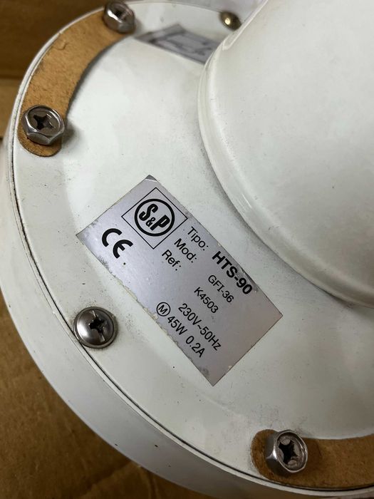 Ventilador de Teto novo  S&P HTS-90 45W Branco – 3 Pás Metálicas
