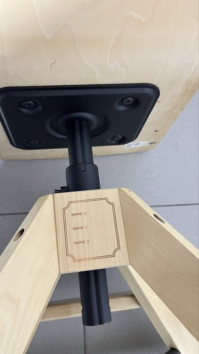 Cadeira criança madeira com 3 posições de altura