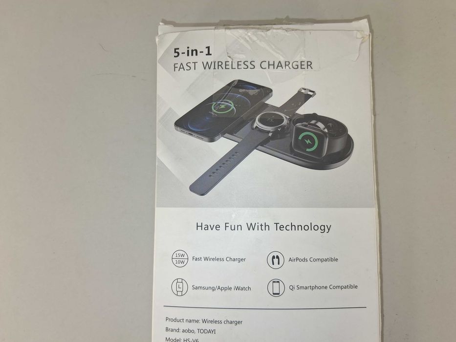 N214 Ładowarka Bezprzewodowa Indukcyjna Stacja 5w1 15W Fast