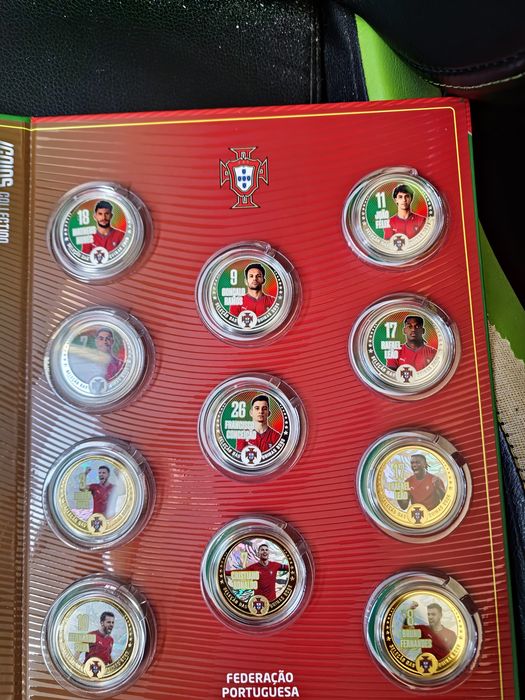 Colecção completa das moedas da seleção portuguesa ICOINS.