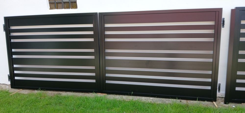 Brama wjazdowa 4 m aluminum +furtka 1m