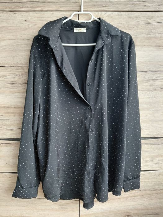 Koszula czarna z diamencikami rozmiar 46