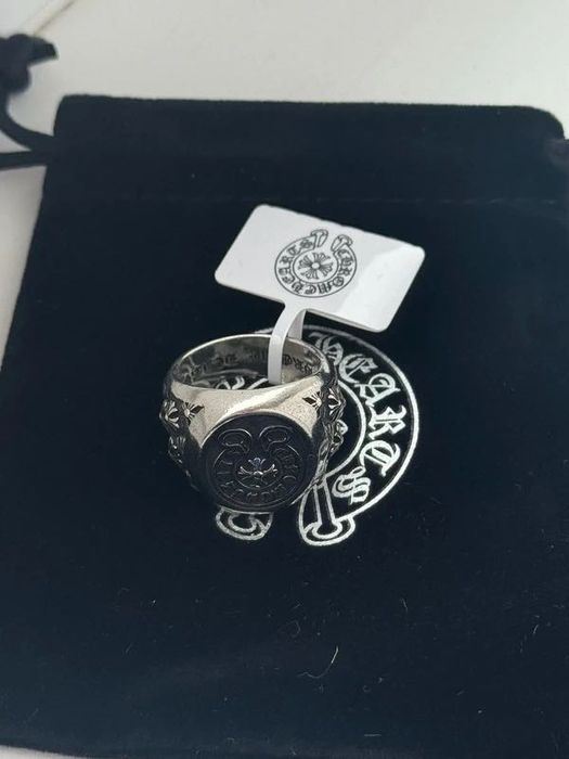 Chrome Hearts Pierścionek Horseshoe Logo Silver Ring Srebrny