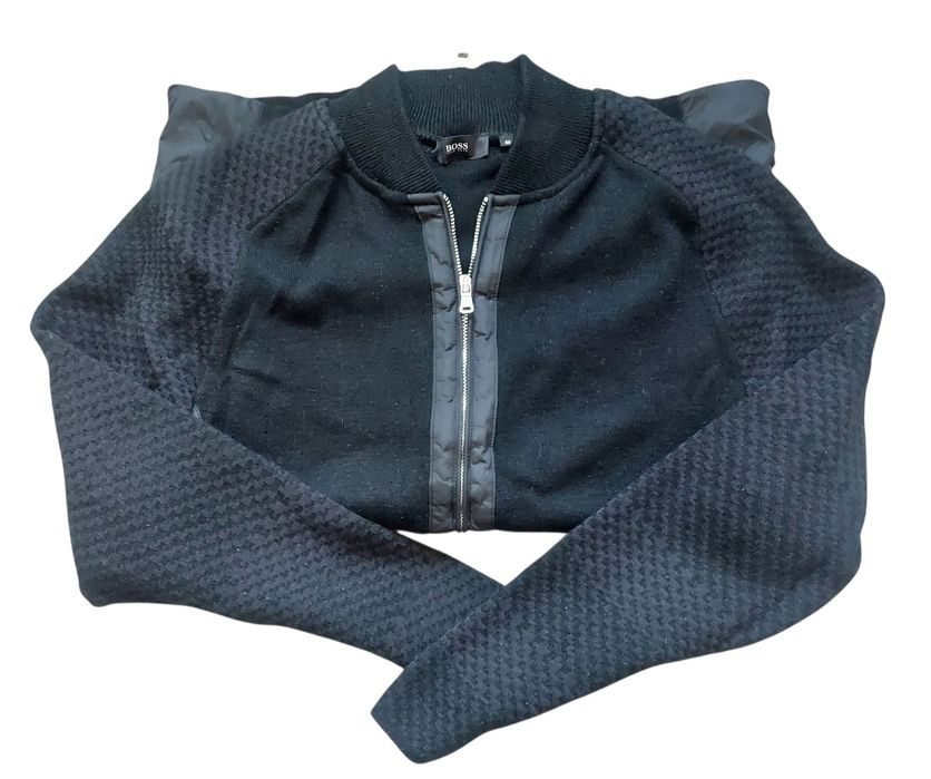 Hugo Boss x Mercedes sweter rozpinany męski wełniany r. M