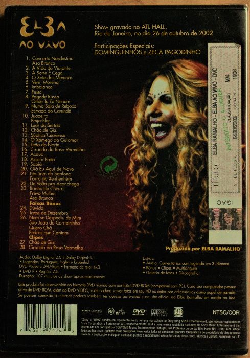 Música Brasileira - Elba Ramalho e Carlinhos Brown, novos