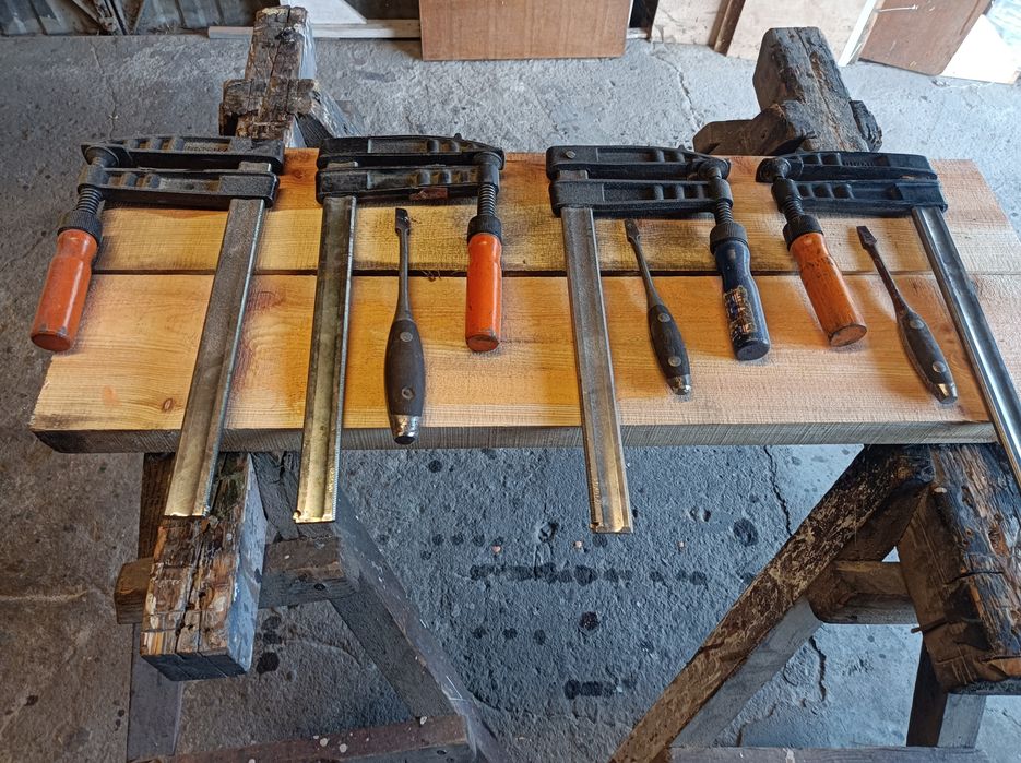 Zestaw cztery ściski stolarskie