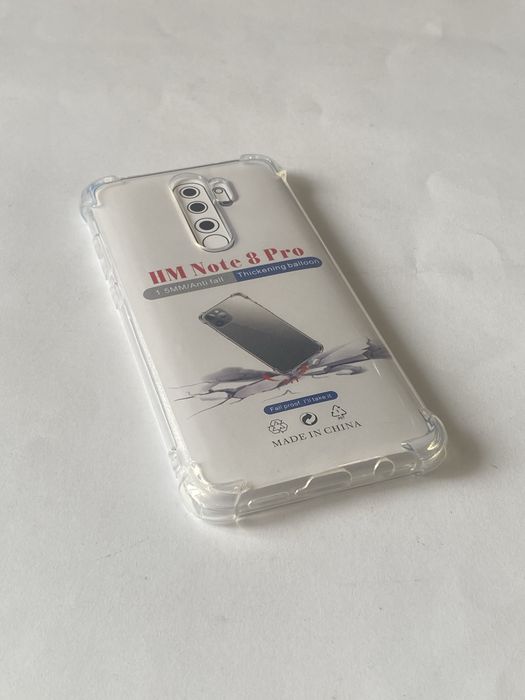 Протиударний прозорий чохол для Xiaomi Redmi Note 8 Pro | TPU Сілікон | Посилені кути