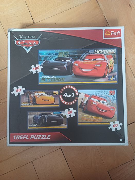 Sprzedam puzzle Disney Auta 4 w 1