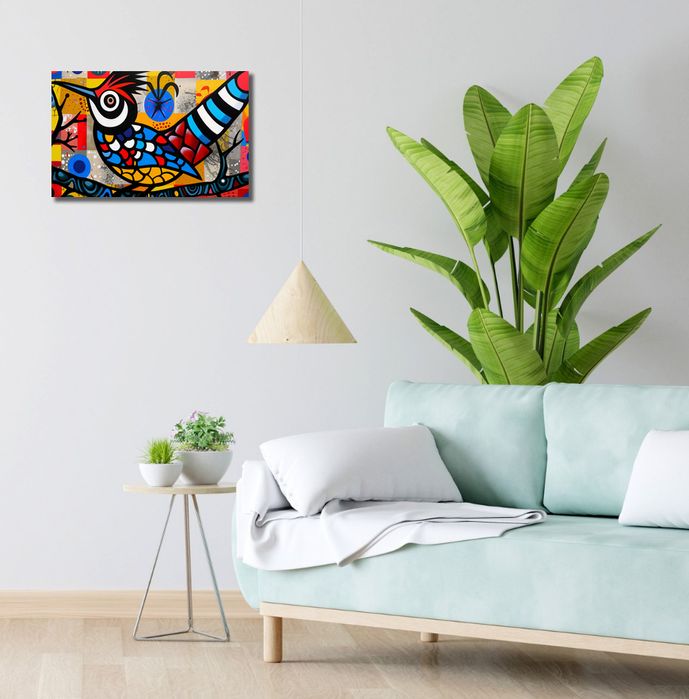 Obraz 50x30cm Ptak Na Wznak