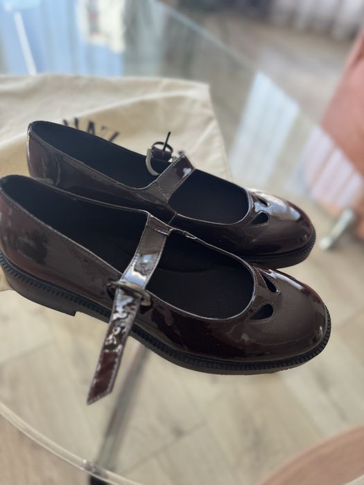 Туфлі  Mary Jane Zara, лакові, бордо — 41 розмір