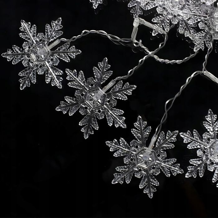kurtyna świetlna led girlanda płatki lampki na okno świąteczne wiszące 3m
