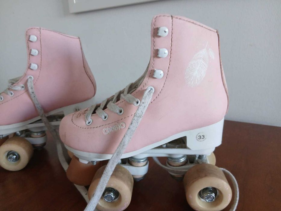 Patins Oxelo Quad 100 Júnior - Rosa - Tam. 33