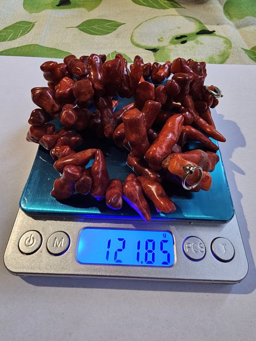 Коралл ожерелье массивное