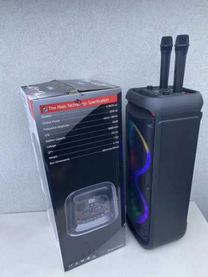 Акустична портативна колонка система з пультом та мікрофоном Bluetooth