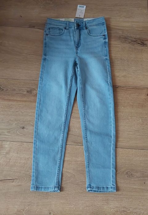 2× jeansy spodnie jeansowe dziewczęce nowe
