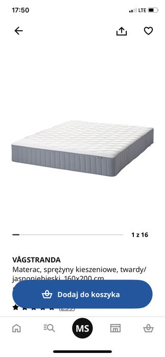 Materac ikea Vagstranda