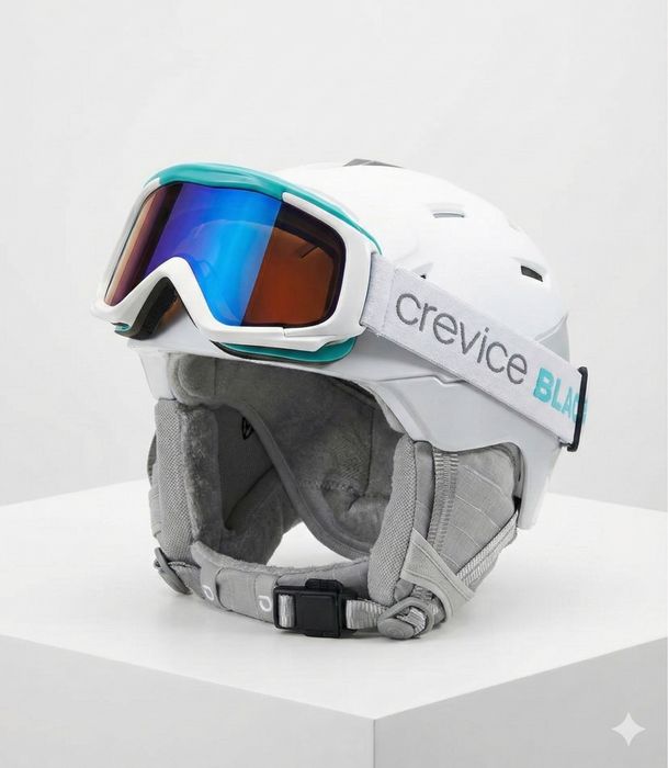 КОМПЛЕКТ! Лижний шолом + Лижна маска M/L (56-59 см) жіночий комплект