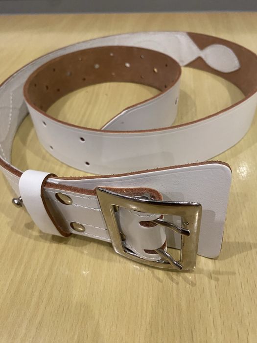 Pas biały policja, policyjny, 135 cm, ŻW, ITD