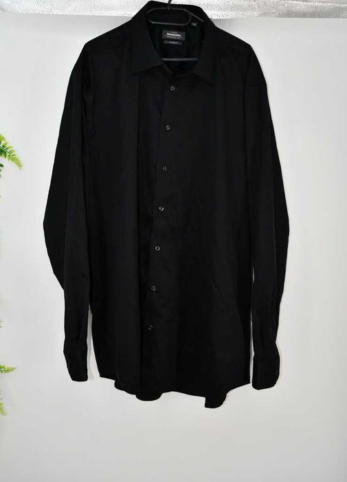 Elegancka koszula Dressmann czarna 5XL 51/52