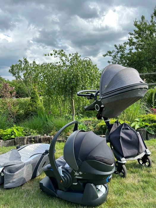 3w1  Stokke Xplory V6 + baza isofix + łupina besafe gondola spacerówka