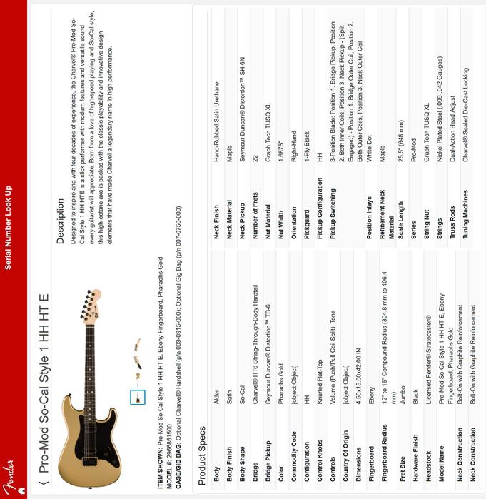 Charvel Pro-Mod So-Cal Style 1 HH HT E  + DiMarzio (Made in Mexico)