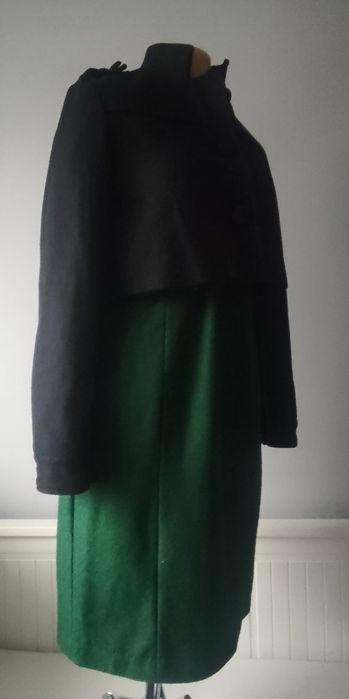 Krótki elegancki płaszcz z wełną LJR r.40