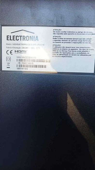 Televisão Electronia 32 polgadas, como nova, pouco uso64575218726530123