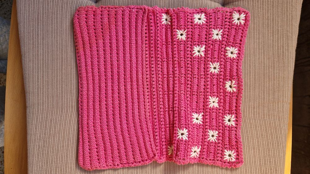 Bolsa de croché rosa