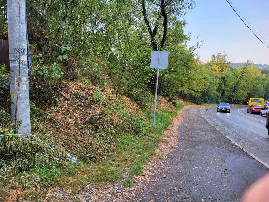 Ділянка 19 соток фасад просп Науки Столичне шосе